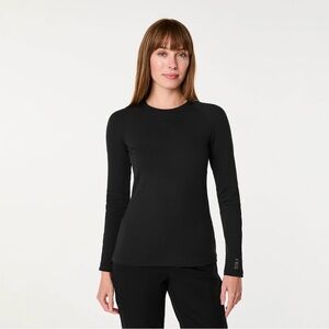 FIGS Women’s Black Waffle Longsleeve Underscrub
